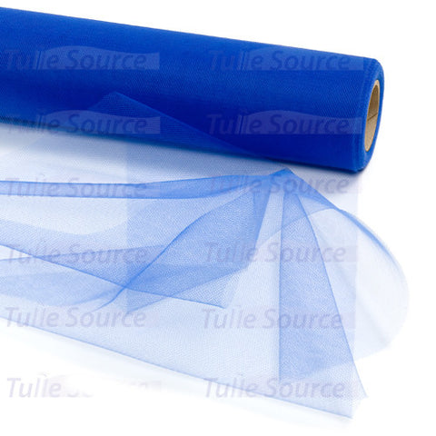 Royal Blue Glitter Tulle Fabric - by The Yard